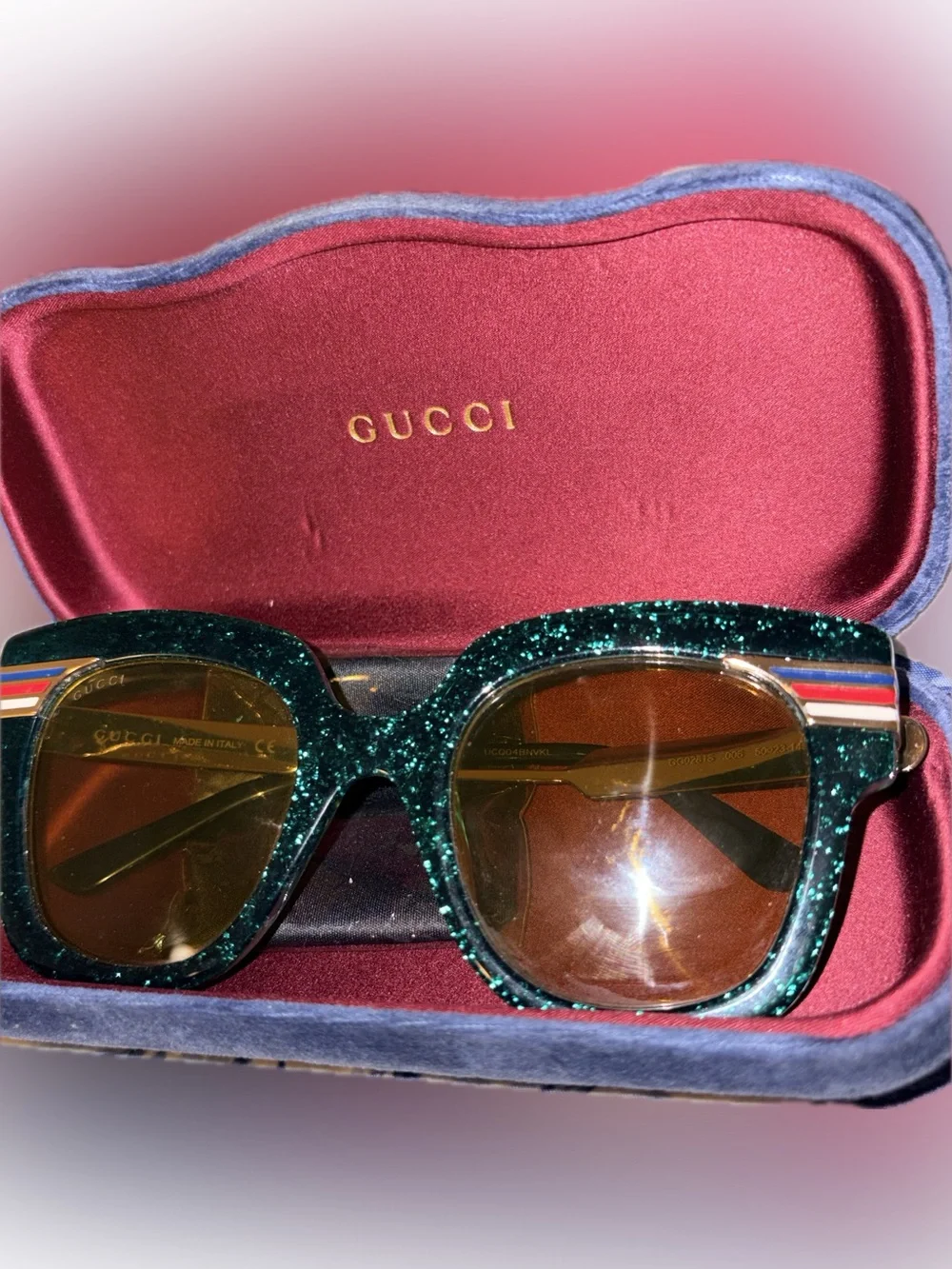 Gucci Women’s Sparkle Green Sunglasses